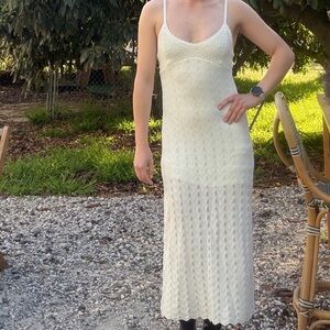 NWT Hollister Women’s Cream Knit Slip Dress